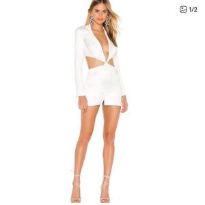 superdown White Cutout Mini Dress